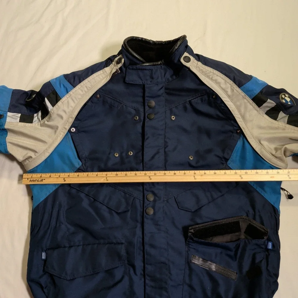 BMW Motorrad Rallye Motorcycle Jacket And Pants Set Mens Size 52R Blue Racing Ll